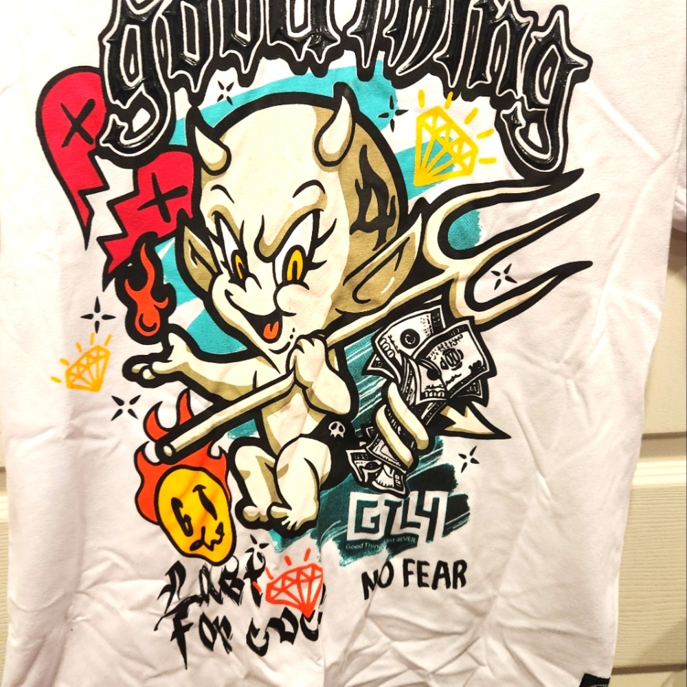 White Graphic Kids Shirt